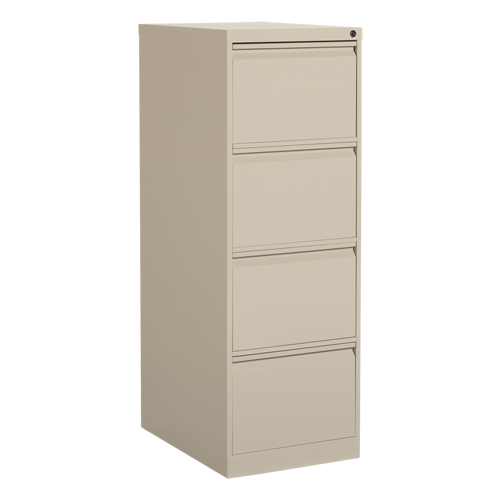 Vertical Filing Cabinet, Steel, 4 Drawers, 18-1/7" W x 25" D x 52" H, Beige Seagulf Marine Industries Inc.