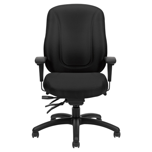 Chaise Overtime &agrave; dos &eacute;lev&eacute;, Tissu, Noir, Capacit&eacute; 300 lb Seagulf Marine Industries Inc.