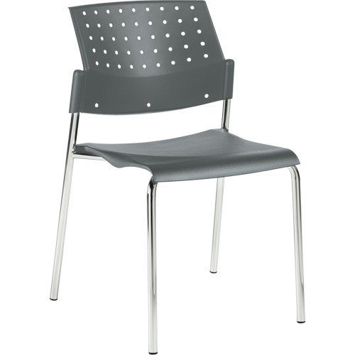 Chaises sans accoudoirs empilables, Plastique, Hauteur 33", Capacit&eacute; 300 lb, Gris Seagulf Marine Industries Inc.