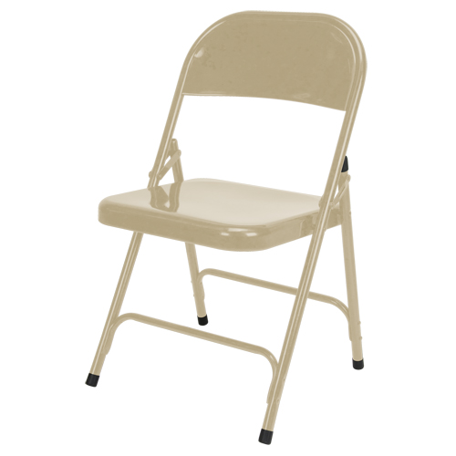 Chaise pliante, Acier, Beige, Capacit&eacute; 300 lb Seagulf Marine Industries Inc.