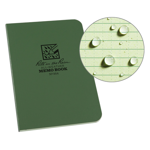 Memo Book, Soft Cover, Green, 112 Pages, 3-1/2" W x 5" L Seagulf Marine Industries Inc.