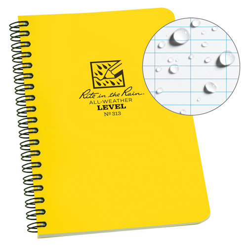 Carnet de notes de poche &agrave; spirale lat&eacute;rale, Couverture souple, Jaune, 64 Pages, 4-5/8" , 7"  Seagulf Marine Industries Inc.