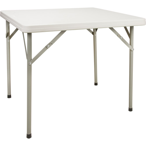 Table pliante, Carr&eacute;e, 34" l x 34" la, Poly&eacute;thyl&egrave;ne, Blanc Seagulf Marine Industries Inc.