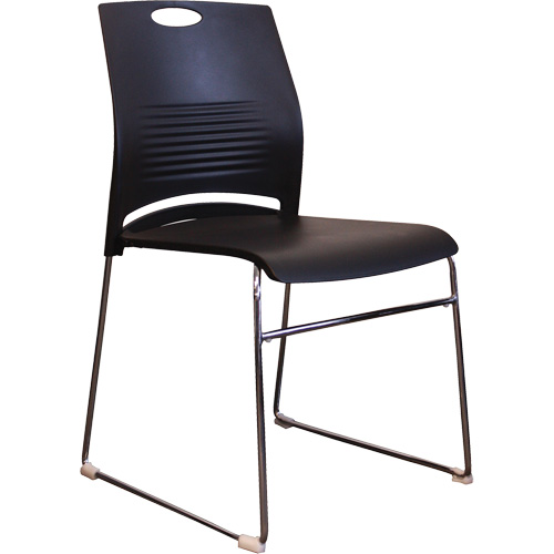 Chaises empilables s&eacute;rie Activ, Plastique, Hauteur 23", Capacit&eacute; 275 lb, Noir Seagulf Marine Industries Inc.