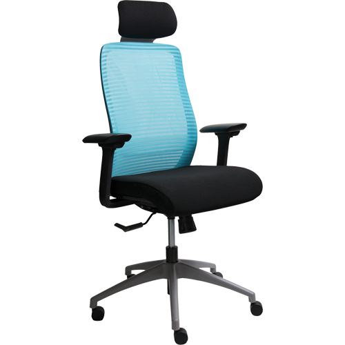 Era Series Adjustable Office Chair with Headrest, Fabric/Mesh, Blue, 275 lbs. Capacity Seagulf Marine Industries Inc.