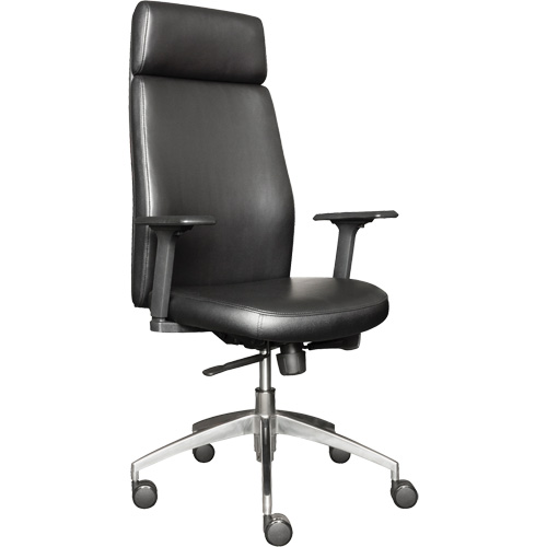 Activ Series High Back Executive Chair, Polyurethane/Vinyl, Black, 275 lbs. Capacity Seagulf Marine Industries Inc.