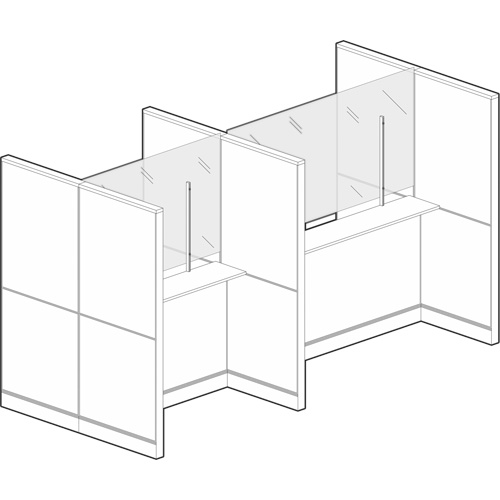 Clamp Mount Sneeze Guard, 36" W x 36" H Seagulf Marine Industries Inc.