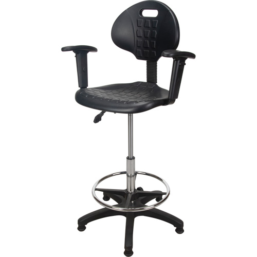 Heavy-Duty Ergonomic Stool with Adjustable Arm Rests, Stationary, Adjustable Height, 250 lbs. Capacity Seagulf Marine Industries Inc.