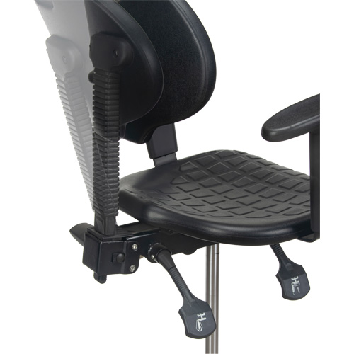 Heavy-Duty Ergonomic Stool with Adjustable Arm Rests, Stationary, Adjustable Height, 250 lbs. Capacity Seagulf Marine Industries Inc.
