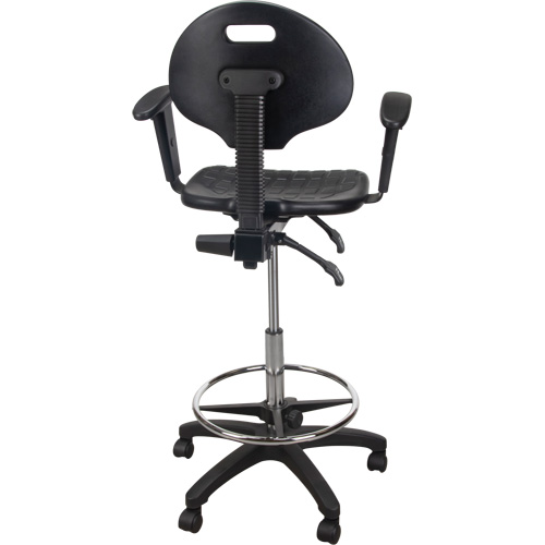 Heavy-Duty Ergonomic Stool with Adjustable Arm Rests & Nylon Stem Casters, Mobile, Adjustable Height, 250 lbs. Capacity Seagulf Marine Industries Inc.