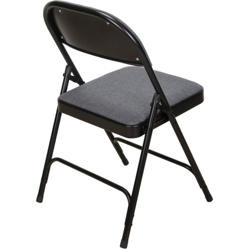 Deluxe Fabric Padded Folding Chair, Steel, Grey, 300 lbs. Weight Capacity Seagulf Marine Industries Inc.