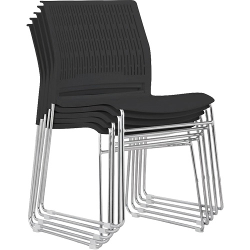 Chaises empilables, Polypropyl&egrave;ne, Hauteur 32-3/8", Capacit&eacute; 250 lb, Noir Seagulf Marine Industries Inc.