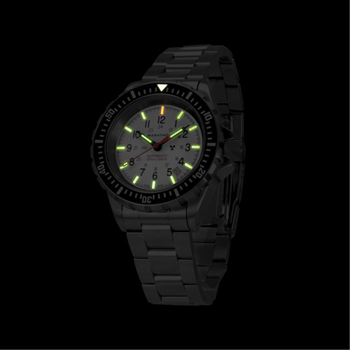 Arctic Edition Large Diver's Automatic GSAR Watch with Stainless Steel Bracelet, Digital, Battery Operated, 41 mm, Silver Seagulf Marine Industries Inc.