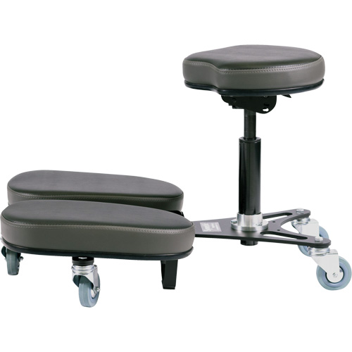 STAG4 Adjustable Kneeling Chair, Vinyl, Black/Grey Seagulf Marine Industries Inc.