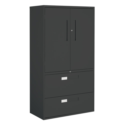 Multi-Stor Cabinet, Steel, 3 Shelves, 65-1/4" H x 36" W x 18" D, Black Seagulf Marine Industries Inc.