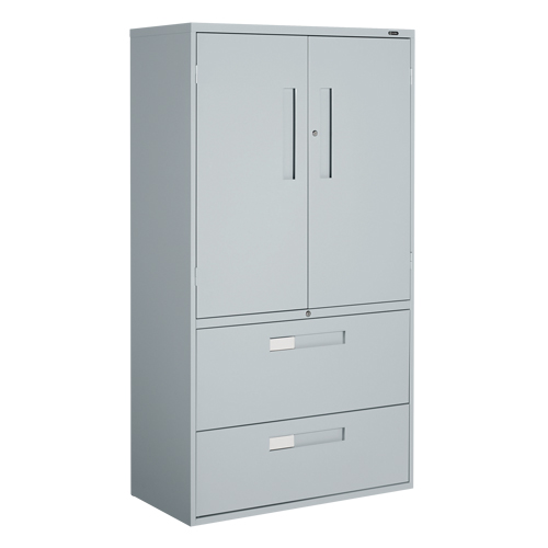 Multi-Stor Cabinet, Steel, 3 Shelves, 65-1/4" H x 36" W x 18" D, Grey Seagulf Marine Industries Inc.