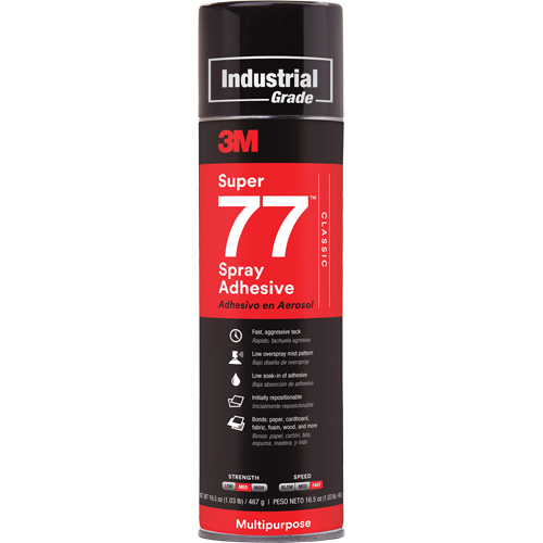 Super 77 Spray Adhesive, Clear, Aerosol Can Seagulf Marine Industries Inc.