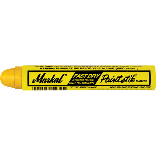 B&acirc;tons de peinture Paintstik &agrave; s&eacute;chage rapide 50° &agrave; 150°F, B&acirc;ton plein, Jaune Seagulf Marine Industries Inc.