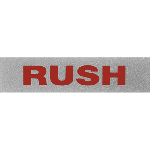"Rush" Special Handling Labels, 5" L x 2" W, Black on Red Seagulf Marine Industries Inc.