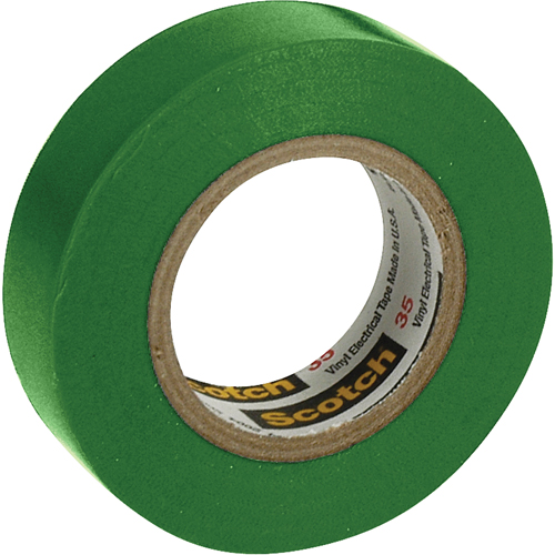 Scotch&reg; 35 Colour Coded Tape, 12.7 mm (1/2") x 6.1 m (20'), Green, 7 mils Seagulf Marine Industries Inc.