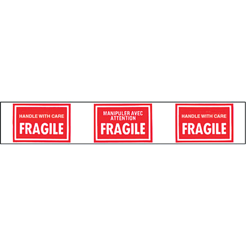 Pre-Printed Message Tapes, 1-7/8" W, White on Red Seagulf Marine Industries Inc.