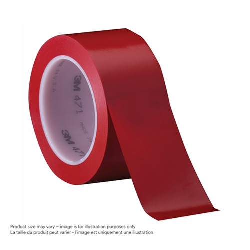 Ruban en vinyle 471, 38 mm (1-1/2") la x 32,9 m (108') lo, 5,3 mils, Rouge Seagulf Marine Industries Inc.