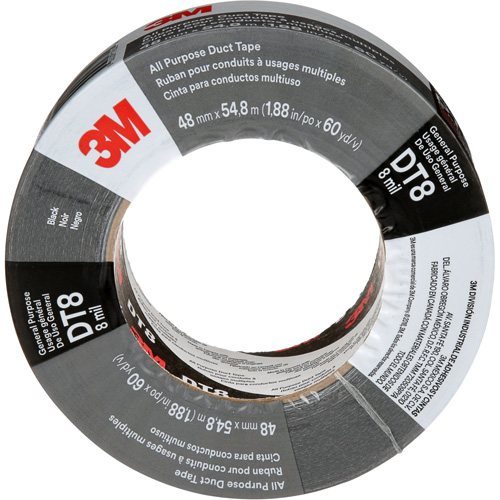 DT8 All-Purpose Duct Tape, 8 mils, Black, 48 mm (2") x 55 m (180') Seagulf Marine Industries Inc.