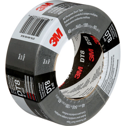 DT8 All-Purpose Duct Tape, 8 mils, Black, 48 mm (2") x 55 m (180') Seagulf Marine Industries Inc.