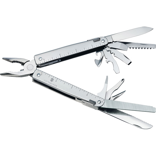 SwissTool Multi-Tool with Lockable Blade, Metal, Metal Handle, 155 mm L, 26 Functions, 0.7 lbs. Seagulf Marine Industries Inc.