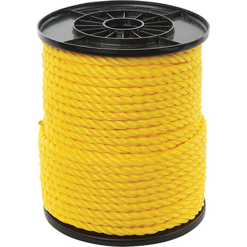 Corde torsad&eacute;e jaune &agrave; trois brins 3/8", Polypropyl&egrave;ne, 250' Seagulf Marine Industries Inc.