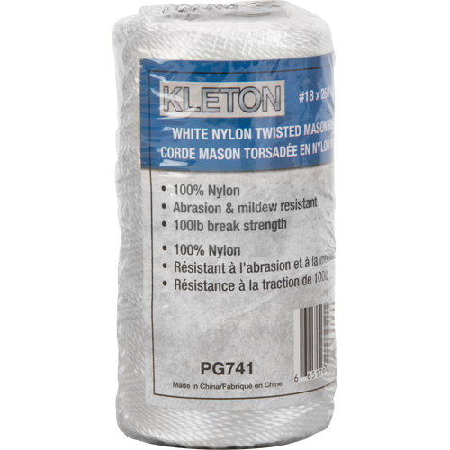 Corde Mason torsad&eacute;e no 18, Nylon, 260' Seagulf Marine Industries Inc.