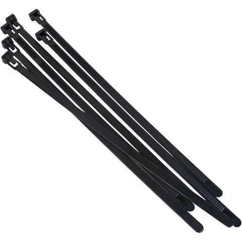 Attache-c&acirc;ble r&eacute;utilisable, Longueur 14", R&eacute;sistance &agrave; la traction 50 lb, Noir Seagulf Marine Industries Inc.