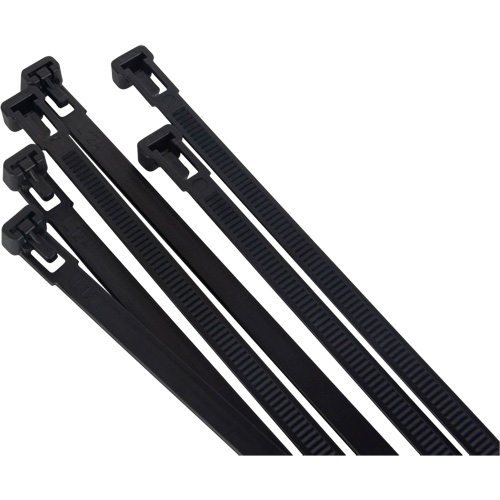 Attache-c&acirc;ble r&eacute;utilisable, Longueur 14", R&eacute;sistance &agrave; la traction 50 lb, Noir Seagulf Marine Industries Inc.