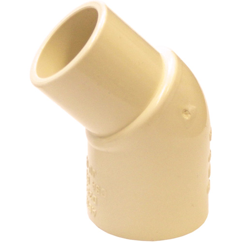 Raccord coude 45° m&acirc;le et femelle Flowguard Gold, Chantepleure x noeud, PVC-C, 1/2" Seagulf Marine Industries Inc.