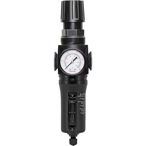 Manual Drain Filter/Regulator with Metal Bowl Modulair 300, 1/4" NPT, 250 PSI, 5.1 fl. oz. Capacity Seagulf Marine Industries Inc.