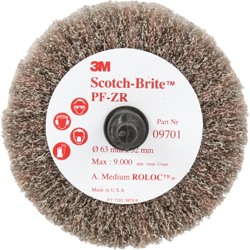 Scotch-Brite Roloc Cut and Polish Flap Brush, PF-ZR, Aluminum Oxide, Medium Grit, 2-1/2" x 1-1/4" Seagulf Marine Industries Inc.