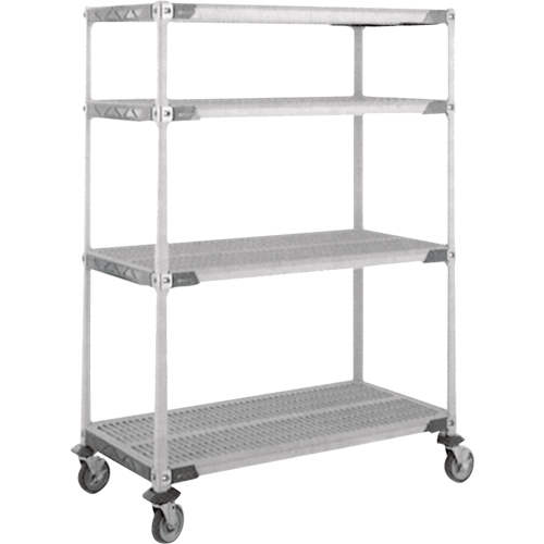Chariot MetroMax i sur roulettes &agrave; tige, 4 tiers, 24" x 69" x 60", Capacit&eacute; 900 lb Seagulf Marine Industries Inc.