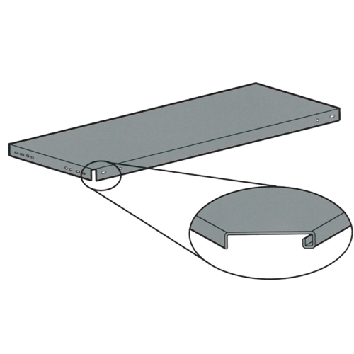 &eacute;tag&egrave;res &agrave; corni&egrave;res perfor&eacute;es - Tablettes, Acier galvanis&eacute;, 48" la x 24" p Seagulf Marine Industries Inc.