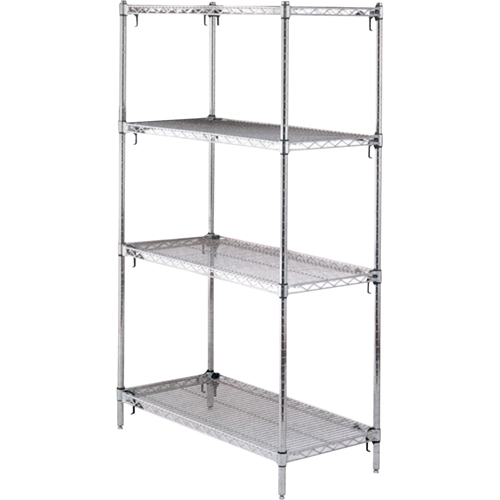 ETAGERE,4 TABL18X36X63,CHROME,800LB/TABL., Tiers 4, 36" la x 63" h x 18" p Seagulf Marine Industries Inc.