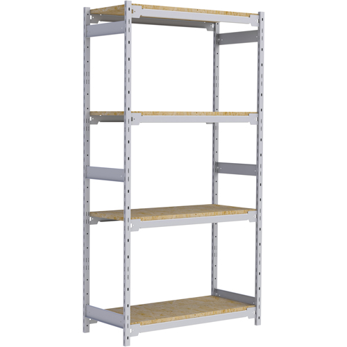&eacute;tag&egrave;re-classeur de grande largeur, Acier, 4 Tablettes, 42" la x 18" p x 84" h Seagulf Marine Industries Inc.