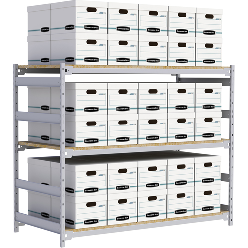 &eacute;tag&egrave;re-classeur de grande largeur, Acier, 3 Tablettes, 72" la x 32" p x 60" h Seagulf Marine Industries Inc.