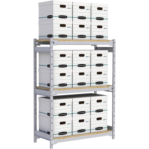 &eacute;tag&egrave;re-classeur de grande largeur, Acier, 3 Tablettes, 42" la x 18" p x 60" h Seagulf Marine Industries Inc.