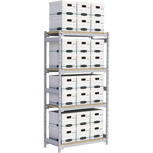 &eacute;tag&egrave;re-classeur de grande largeur, Acier, 4 Tablettes, 42" la x 18" p x 84" h Seagulf Marine Industries Inc.