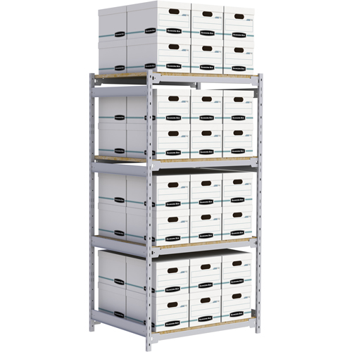 &eacute;tag&egrave;re-classeur de grande largeur, Acier, 4 Tablettes, 42" la x 32" p x 84" h Seagulf Marine Industries Inc.