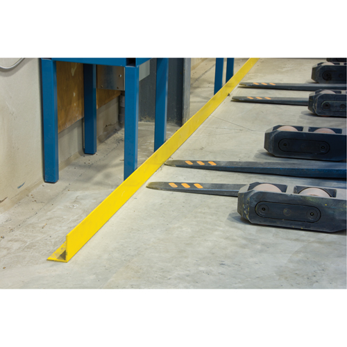 Floor Angle Guard Rails, Steel, 48" L x 5" H, Yellow Seagulf Marine Industries Inc.