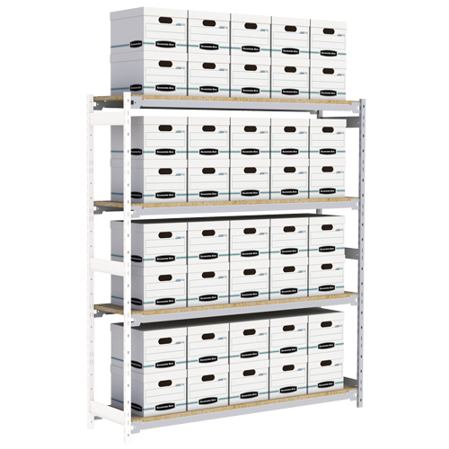 &eacute;tag&egrave;re-classeur de grande largeur, Acier, 4 Tablettes, 72" la x 18" p x 84" h, Ensemble Ajout Seagulf Marine Industries Inc.