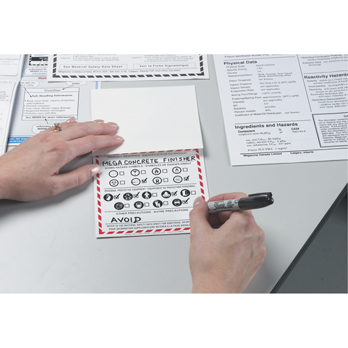 OTS WHMIS Labels, Vinyl, Sheet, 5" L x 5" W Seagulf Marine Industries Inc.