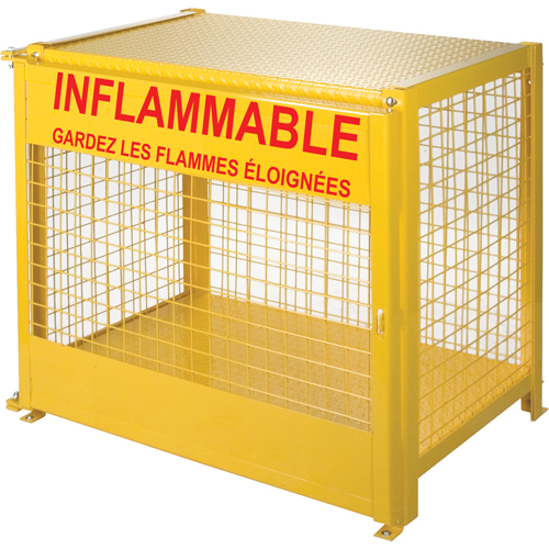 Gas Cylinder Cabinets, 6 Cylinder Capacity, 44" W x 30" D x 37" H, Yellow Seagulf Marine Industries Inc.