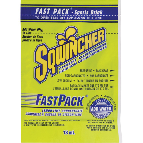 Sqwincher&reg; Boisson de r&eacute;hydratation Fast Pack, Emballage-portion, Citron-lime Seagulf Marine Industries Inc.