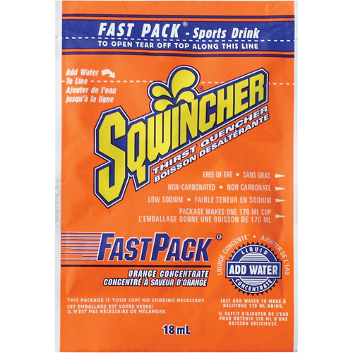 Sqwincher&reg; Boisson de r&eacute;hydratation Fast Pack, Emballage-portion, Orange Seagulf Marine Industries Inc.
